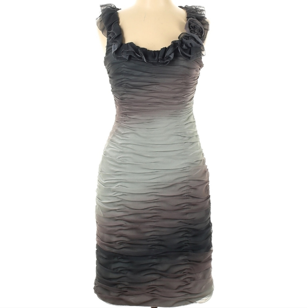 Adrianna Papell Boutique black and grey cocktail dress size 10